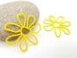 Preview: grosse Blumen Ohrringe gelb